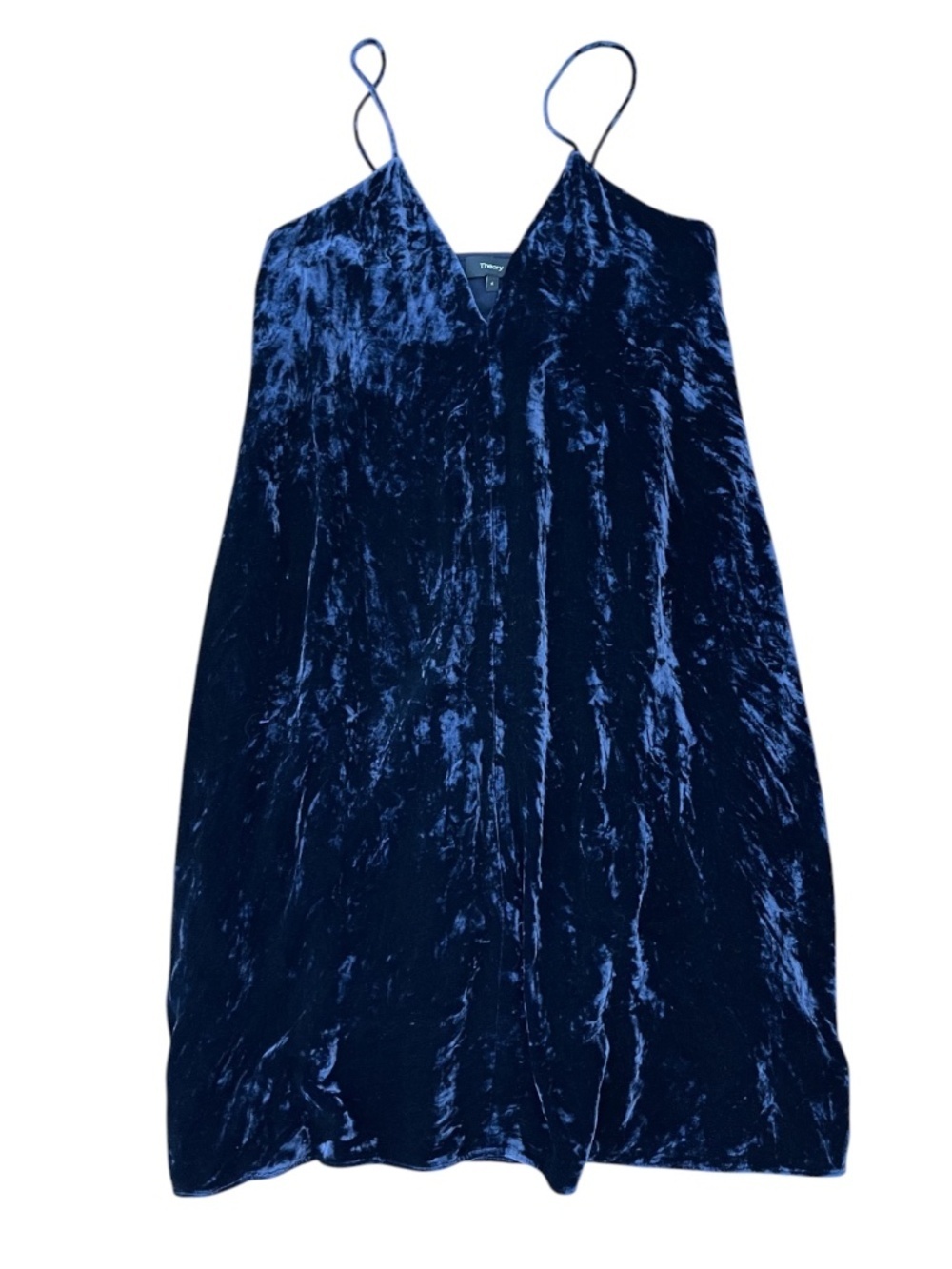 Theory Crinkle Velvet Slip Dress - Picture 3 of 9